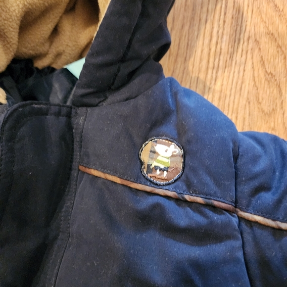 London Fog Navy Blue Snowsuit Size 6-9 mo. Like New - Picture 2 of 11
